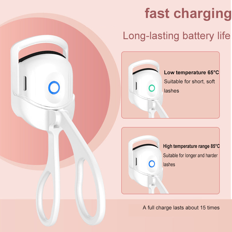 Rechargeable Heated Eyelash Curler Long-Lasting Lift & Curl