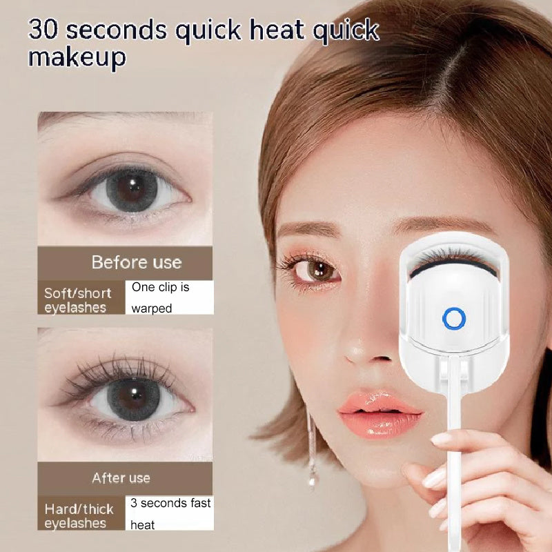 Rechargeable Heated Eyelash Curler Long-Lasting Lift & Curl