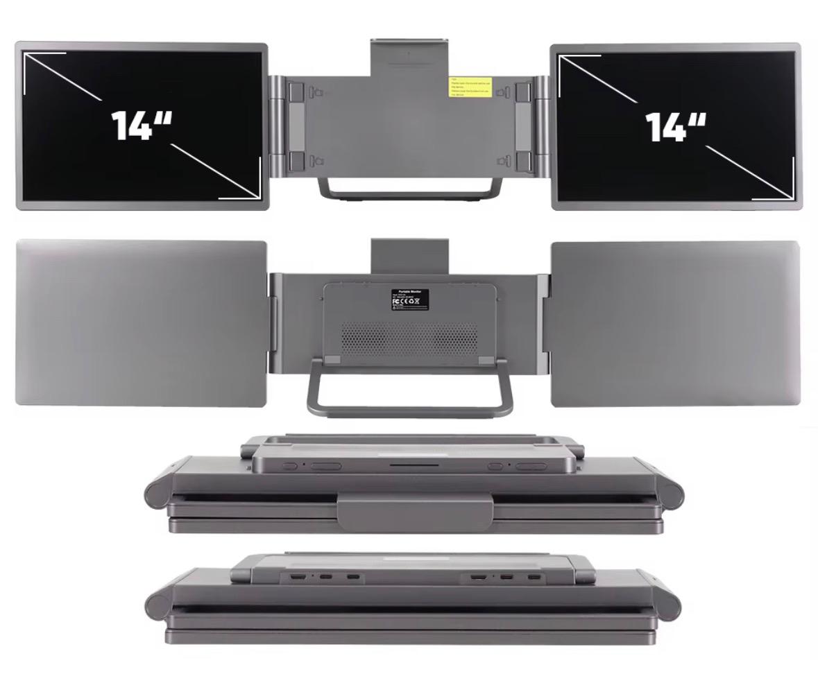 Écran Triple Portable 14'' Extension Moniteur IPS 1920x1200